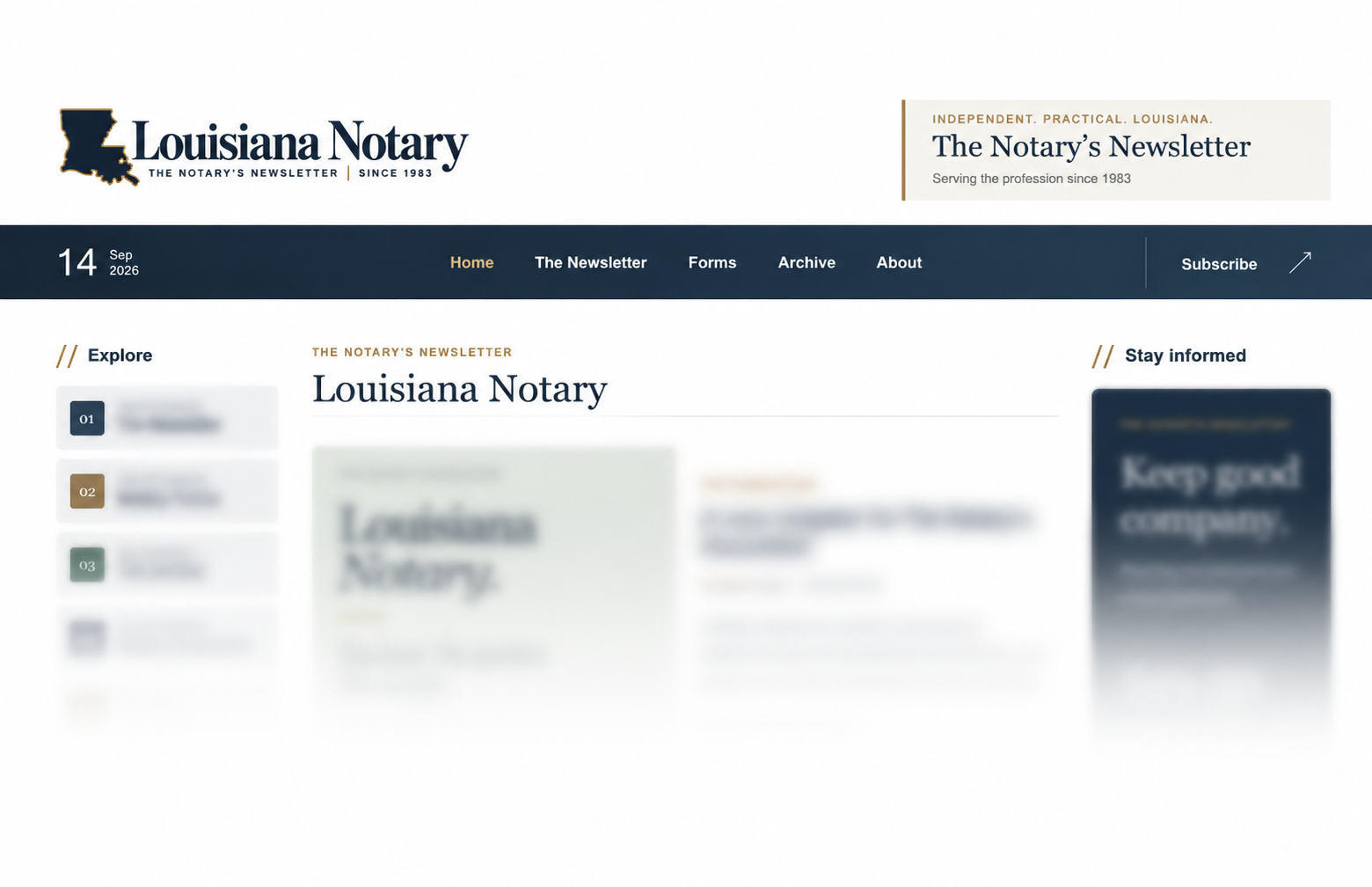 Louisiana Notary website redesign in progress